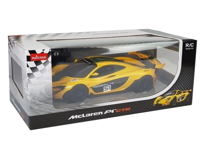 Rc autó McLaren P1 GTR sárga távirányítós