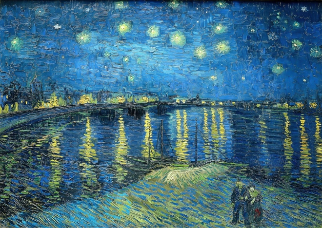 Élje Puzzle Vincent Van Gogh Csillagos Éj a Rhône Fölött 1000 Darab