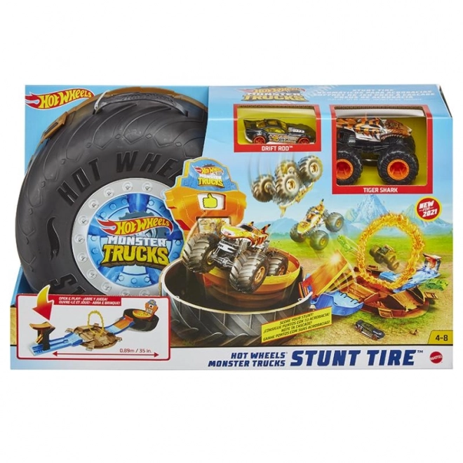HotWheels Monster Trucks kaszkadőr mutatványok – játékszett