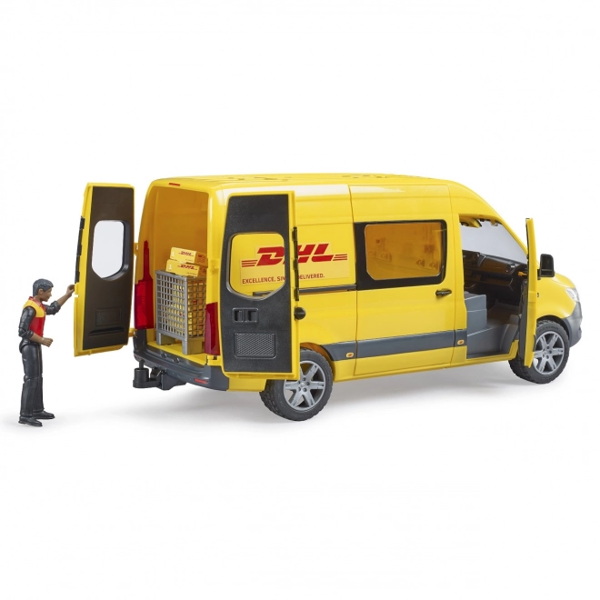 Mercedes-Benz Sprinter DHL játékszett figurával