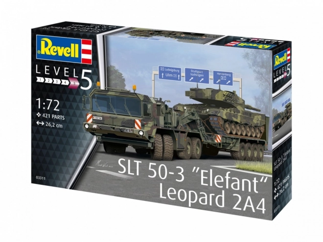 Plastik model SLT 50-3 Elefant és Leopard 2A4
