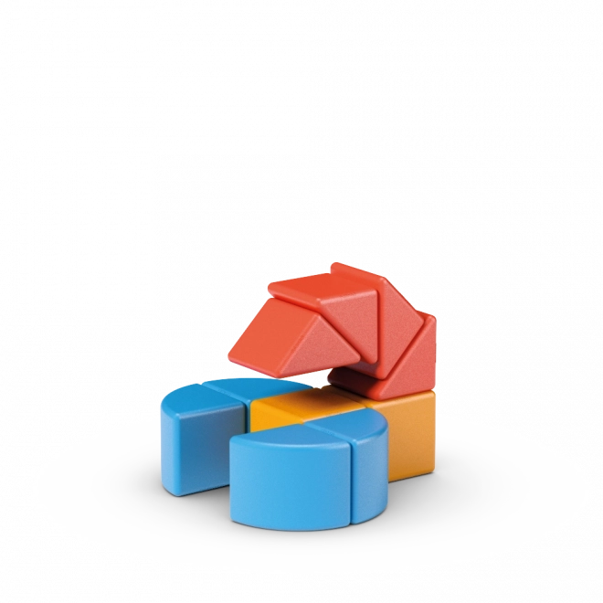 Geomag mágneses építő játék Magicube formák 16 részes