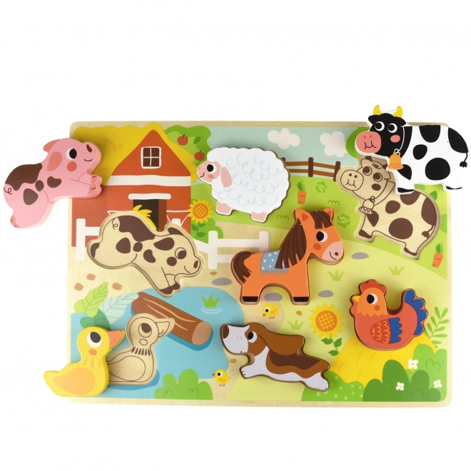 Fa Puzzle Montessori Állatkerti Kaland