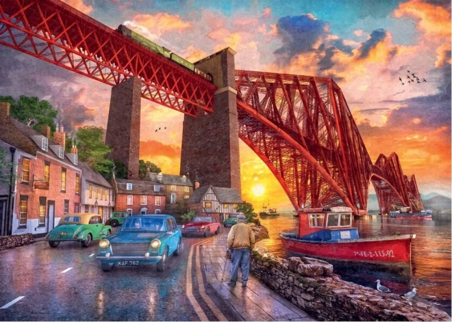Ravensburger puzzle kelti híd naplementében, Skócia 1000 darabos