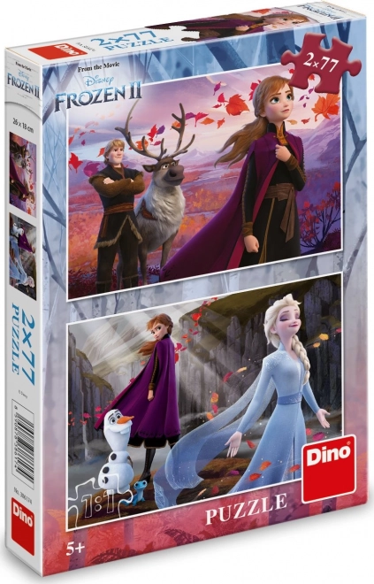 Jégvarázs 2 DINO puzzle - Olaf, Anna és Elsa