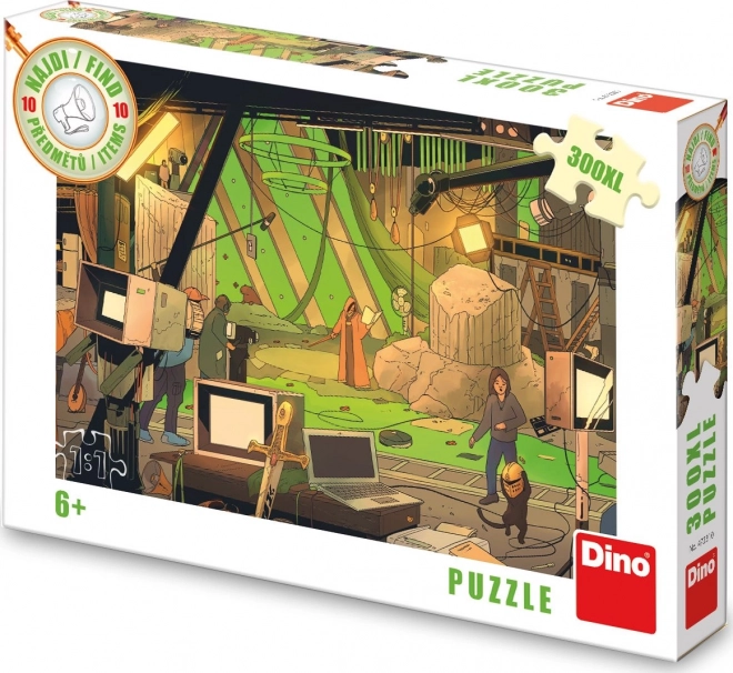 Dino puzzle: találj 10 rejtett tárgyat - film XL 300 darab