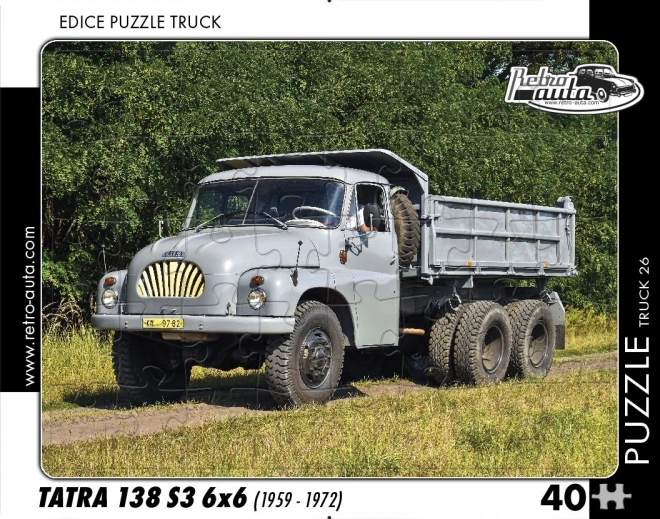 Retro autók puzzle teherautó Tatra 138 S3 6x6