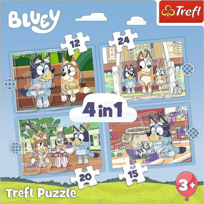 Bluey és világ 4 az 1-ben puzzle