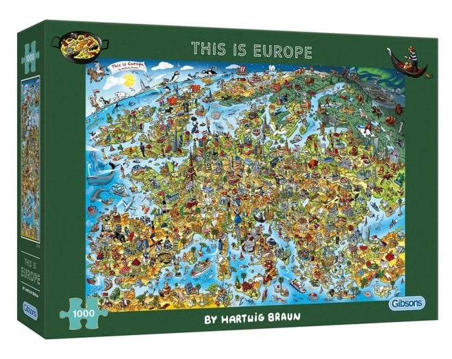 Európa felfedezése puzzle - 1000 darab