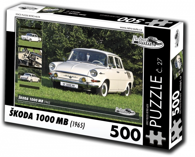 Szovjet Autók Puzzle - Škoda 1000 MB (1965) 500 Darabos