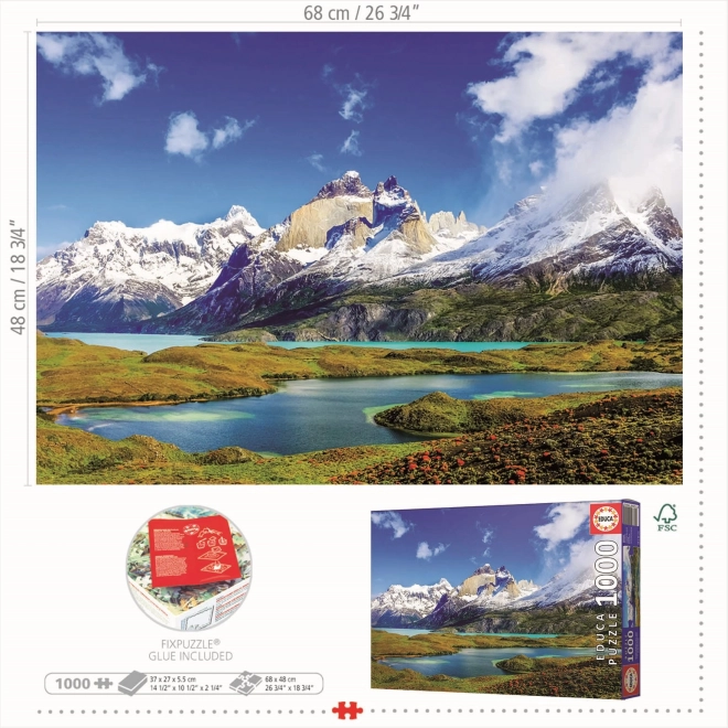 Educa puzzle - Torres del Paine, Patagónia 1000 darabos