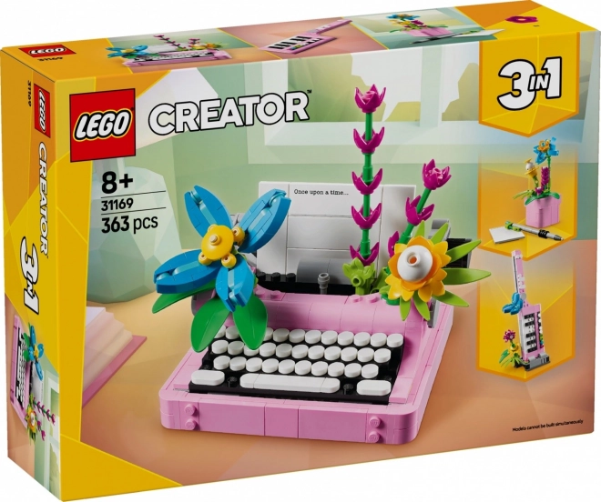 Virágokkal díszített írógép - LEGO Creator 3 az 1-ben