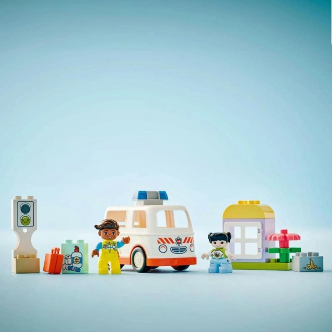 Lego Duplo város mentőautó sofőrrel