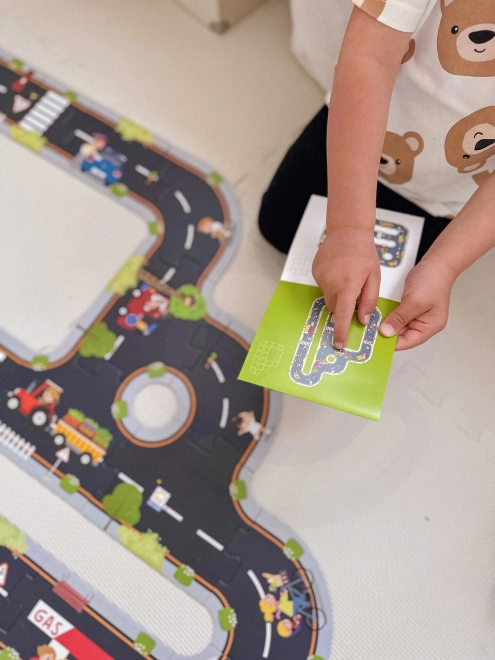 Woopie Green városi puzzle gyerekeknek - Autópálya