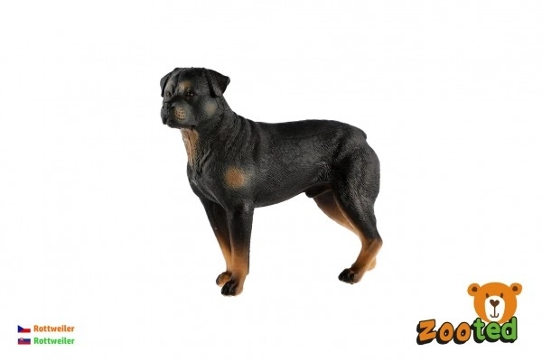 Rottweiler műanyag kutyafigura 8cm