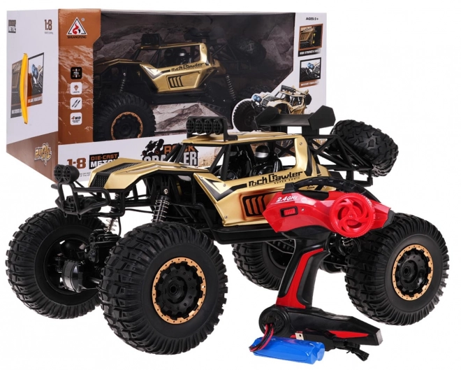 Fém Mega Crawler 1:8 terepjáró arany