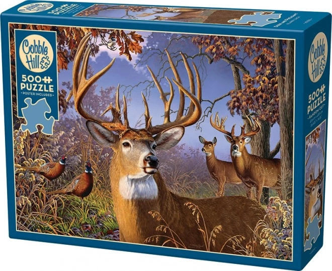 Jelenség és fácánok puzzle - 500 darabos COBBLE HILL