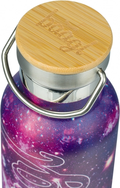 Galaxy 500 ml termosz bambusz fedéllel