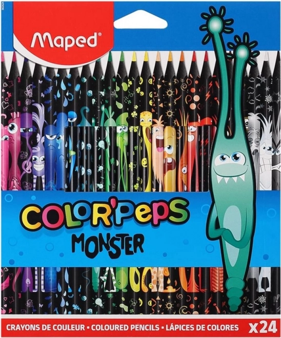 Maped Color’Peps Monster háromszögletű színes ceruzák, 24 darabos készlet