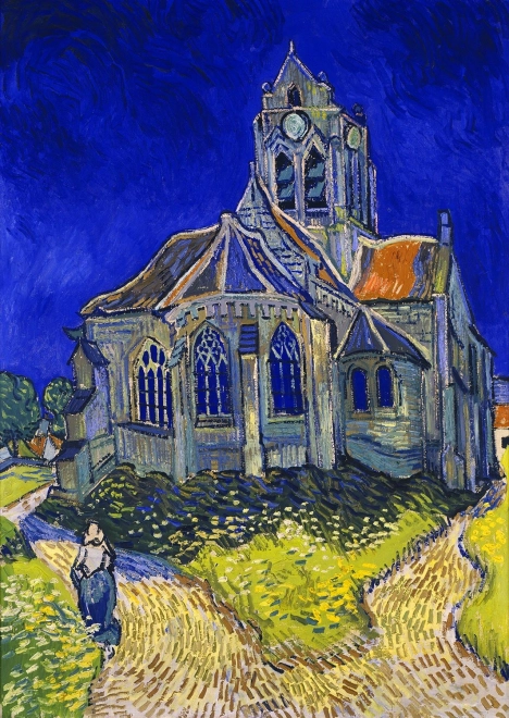 Puzzle Van Gogh Auvers-sur-Oise templom 1000 darabos