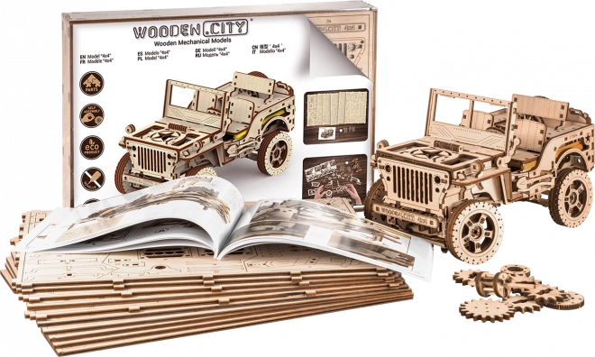 Wooden City 3D puzzle terepjáró Jeep 4x4