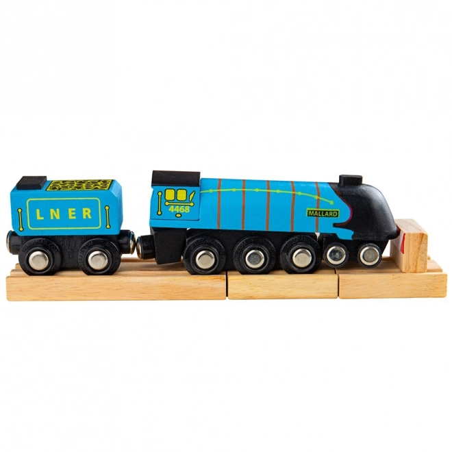 Bigjigs Rail fa Mallard mozdonymodell pályával