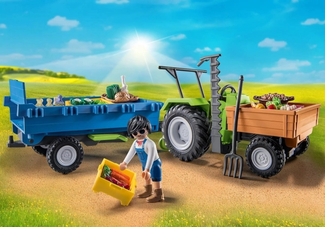 Traktor utánfutóval PLAYMOBIL