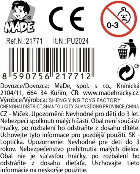 Színes gyerek labdák 10 cm, 12 db