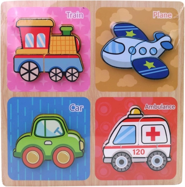 Fa puzzle Közlekedési eszközök 30 x 30 cm