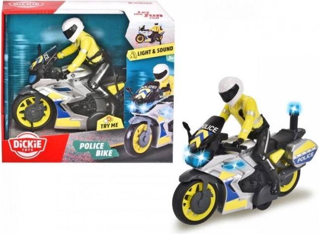 Rendőrmotor biciklis figurával 17 cm