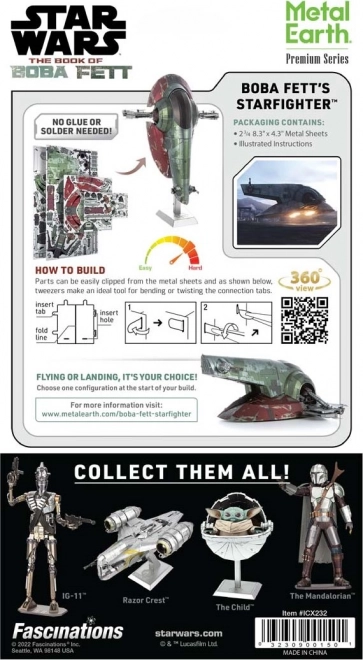 Metal Earth 3D puzzle Star Wars: Boba Fett űrvadász