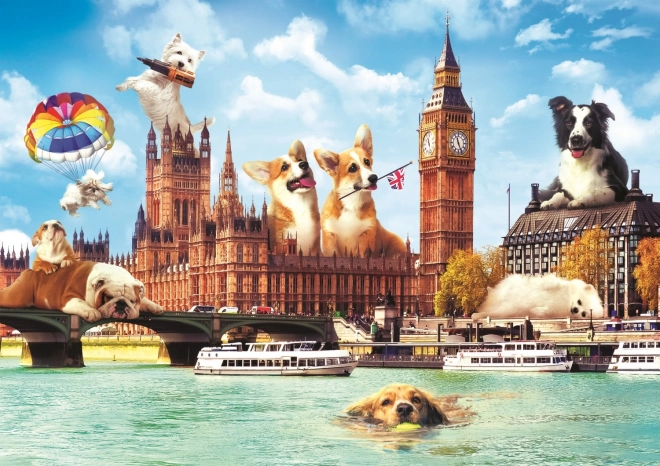 TREFL vicces városok: Kutyák Londonban puzzle 1000 darabos