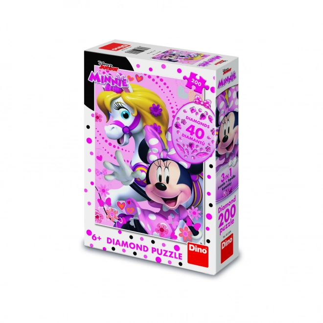 Minnie Diamond Puzzle gyémántokkal - 200 darabos