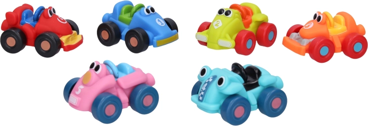 Puha versenyautó a legkisebbeknek, 7,8 cm