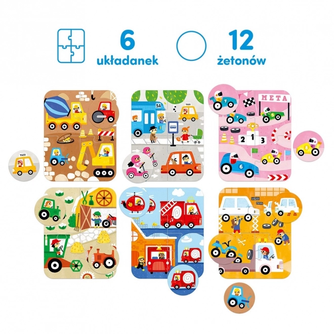 Puzzle Kis és Nagy Autók