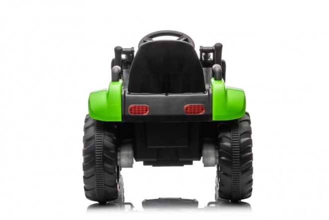 Gyermek elektromos traktor zöld kanállal