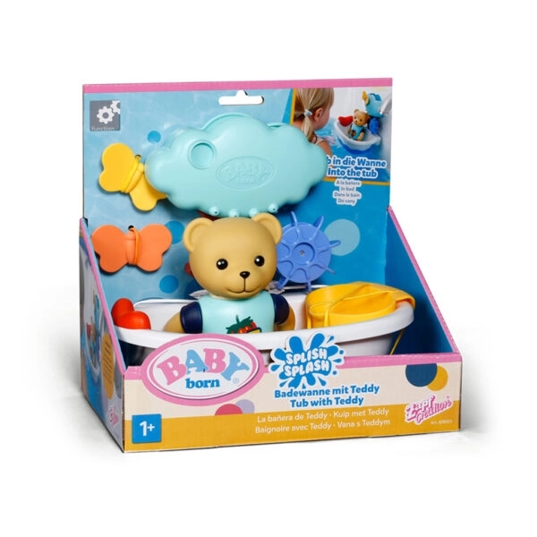 BABY born splish splash fürdőkádka medvével