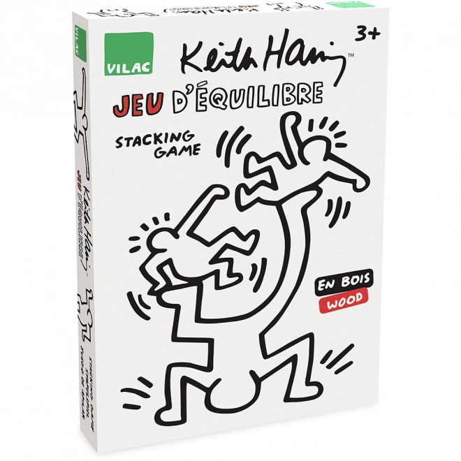 Vilac motorikus egyensúlyozó fa játék Keith Haring mintával