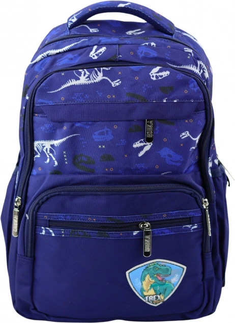Iskolai hátizsák Dino T-Rex kék 20L