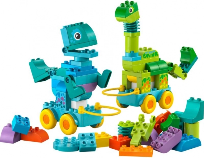 LEGO DUPLO Építőkészlet 3 az 1-ben: Dinoszauruszok kerekeken