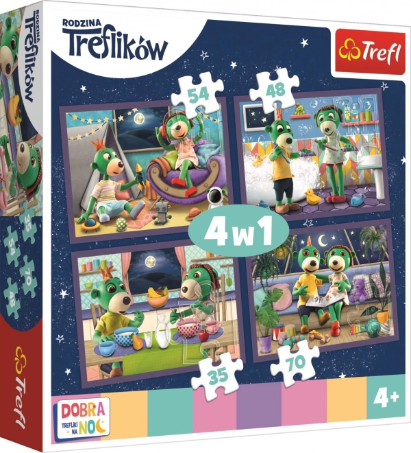 Trefl | Jó éjszakát Treflikék - Puzzle 4 az 1-ben