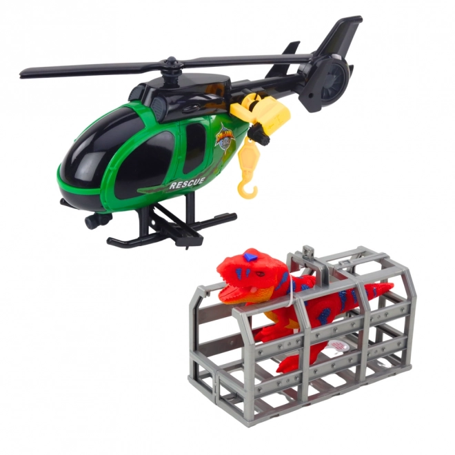 Mentőkészlet kamionnal, helikopterrel és dinóval