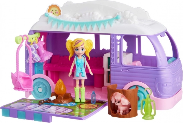 Polly Pocket Glampingová Furgon Kislánnyal
