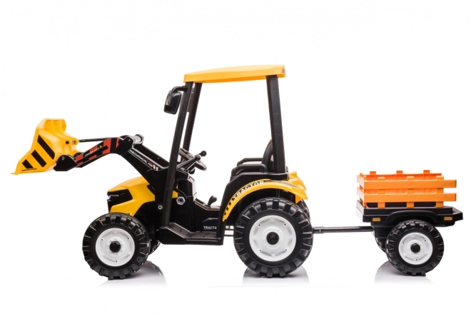 Gyerek traktor sárga pótkocsival
