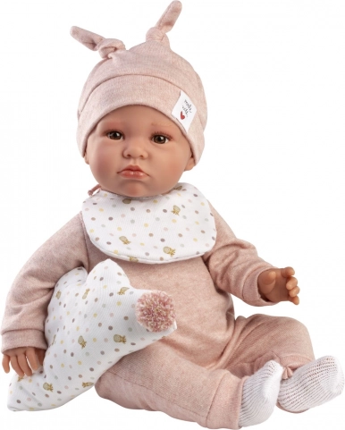 Realista baba csecsemő hangokkal és puha testtel 45 cm