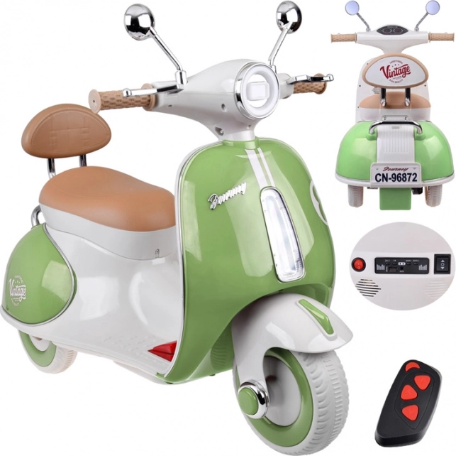 Klasszikus gyerek elektromos robogó narancssárga – Zöld