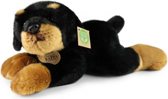 plüss rottweiler kutya fekvő 30 cm környezetbarát