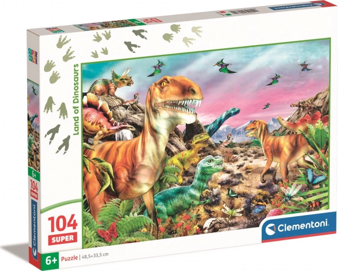 Clementoni dinoszaurusz világ puzzle 104 darab