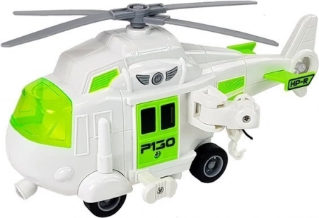Működő csörlő kampóval a helikopteren