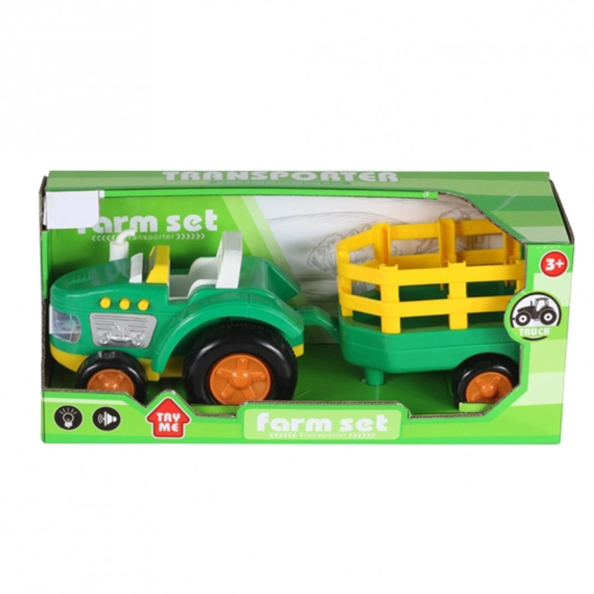 Farm traktor állattartós gyerekkészlet világítással és hangokkal